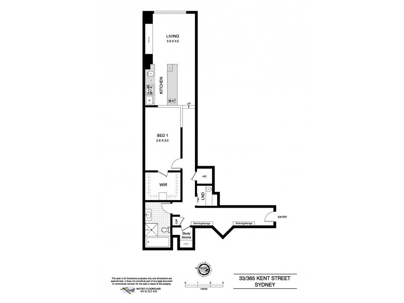 33/365 Kent Street, Sydney NSW 2000 Floorplan