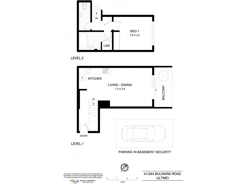 41/344 Bulwara Road, Ultimo NSW 2007 Floorplan