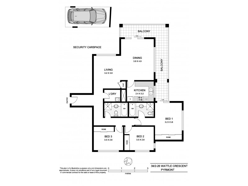38/2-26 Wattle Crescent, Pyrmont NSW 2009 Floorplan