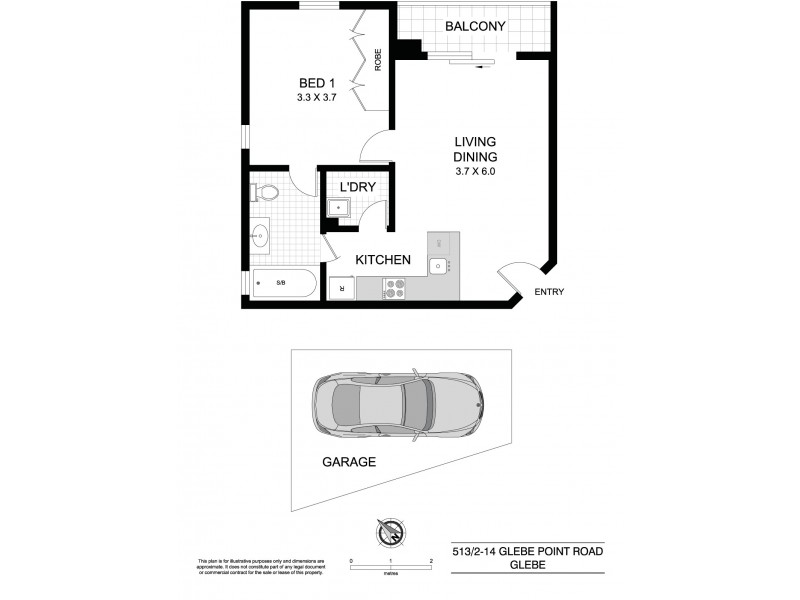 513/2-12 Glebe Point Rd, Glebe NSW 2037 Floorplan