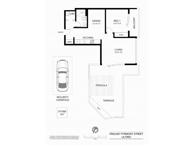 P803/287 Pyrmont Street, Ultimo NSW 2007 Floorplan