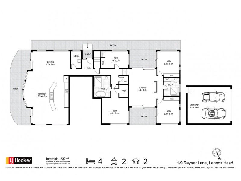 1/9 Rayner Lane, Lennox Head NSW 2478 Floorplan