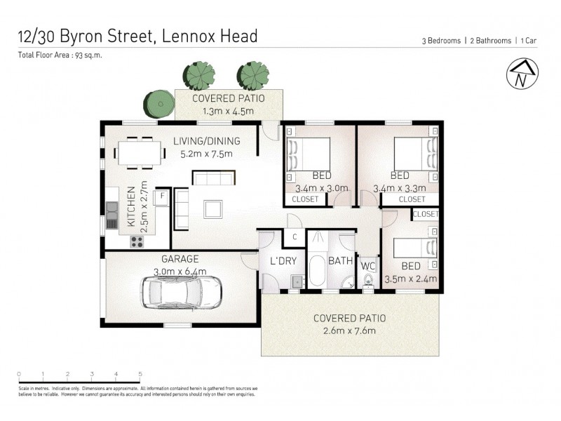 12/30 Byron Street, Lennox Head NSW 2478 Floorplan