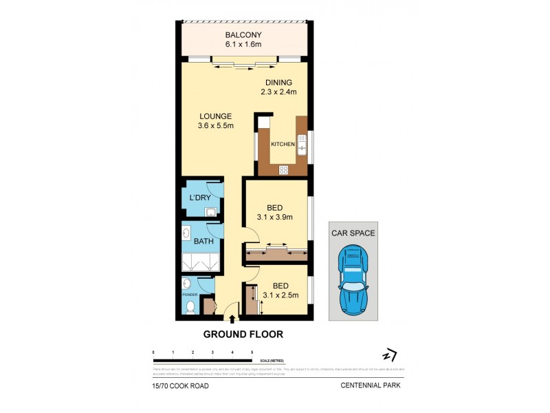15/70 Cook Road, Centennial Park NSW 2021 Floorplan