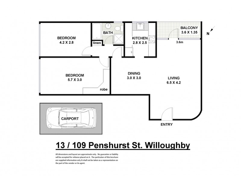 13/109 Penshurst Street, Willoughby NSW 2068 Floorplan