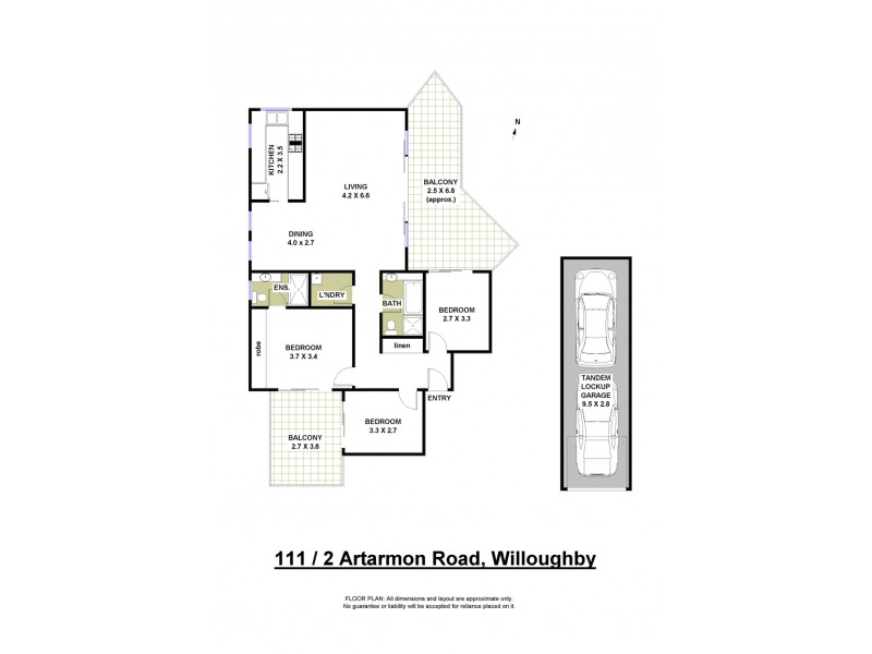 111/2 Artarmon Road, Willoughby NSW 2068 Floorplan