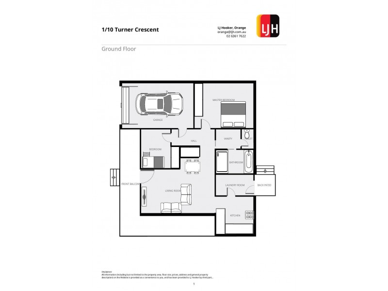 1/10 Turner Crescent, Orange NSW 2800 Floorplan