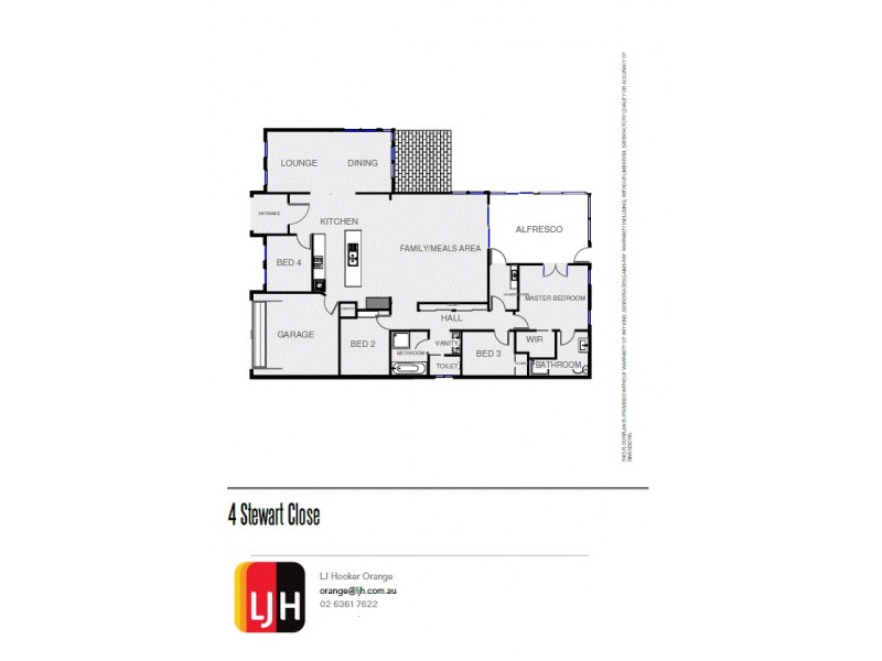 4 Stewart Close, Orange NSW 2800 Floorplan