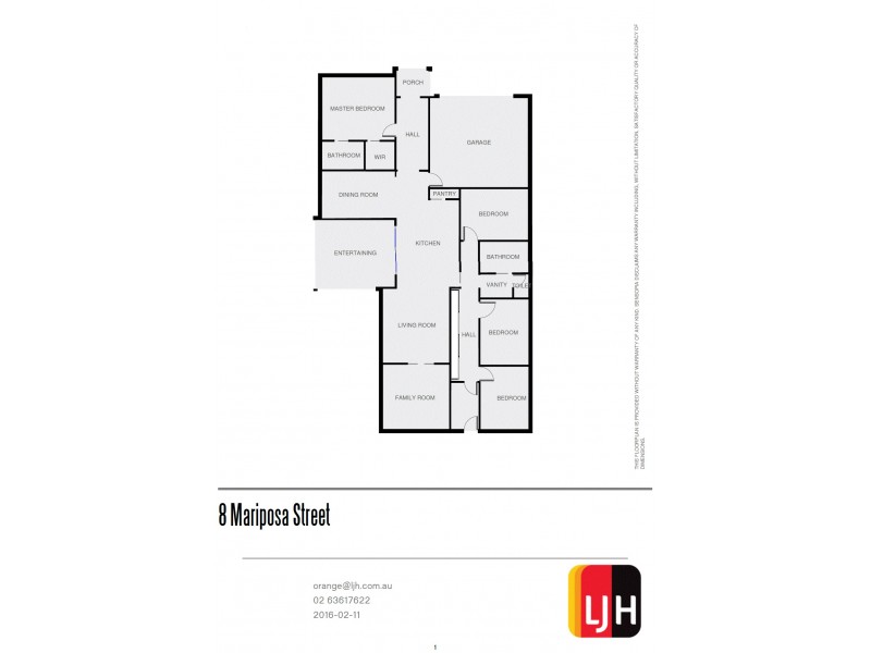 8 Mariposa Street, Orange NSW 2800 Floorplan