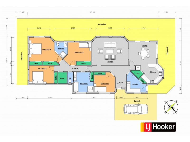 44 Gracelands Place, Pampoolah NSW 2430 Floorplan