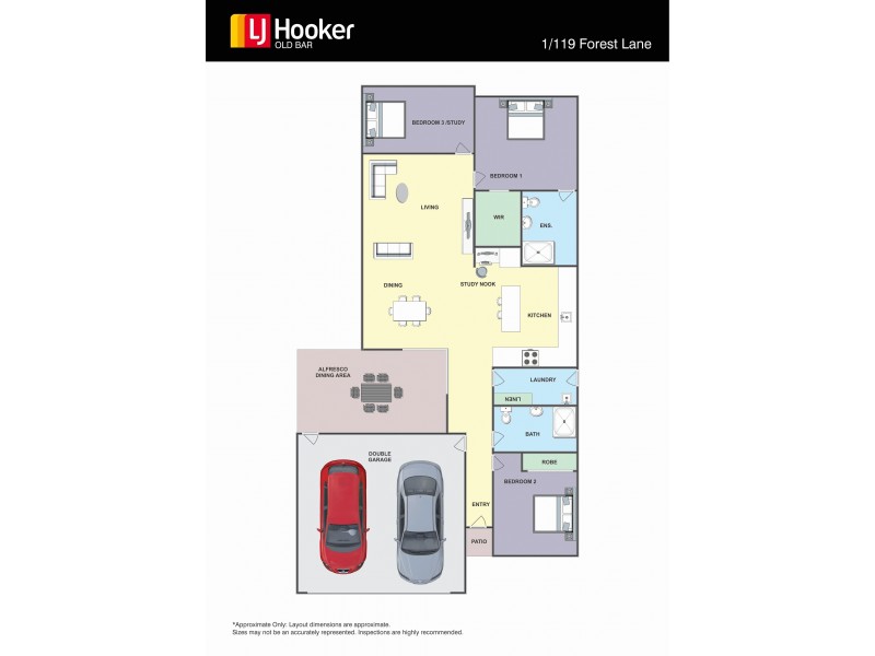1/119 Forest Lane, Old Bar NSW 2430 Floorplan