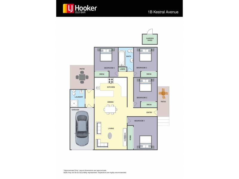 1B Kestrel Avenue, Old Bar NSW 2430 Floorplan