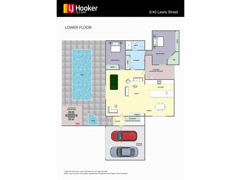 3 & 4/40 Lewis Street, Old Bar NSW 2430 Floorplan