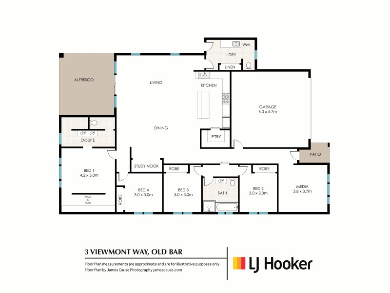 3 Viewmont Way, Old Bar NSW 2430 Floorplan