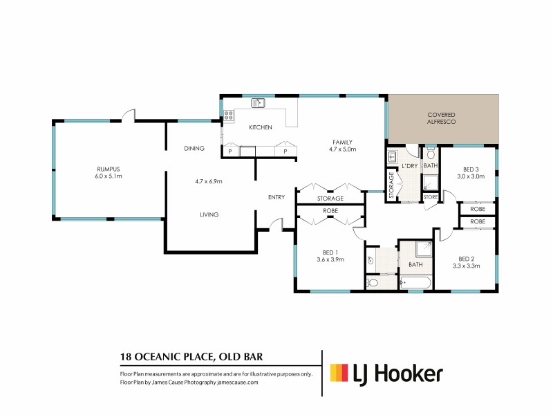 18 Oceanic Place, Old Bar NSW 2430 Floorplan