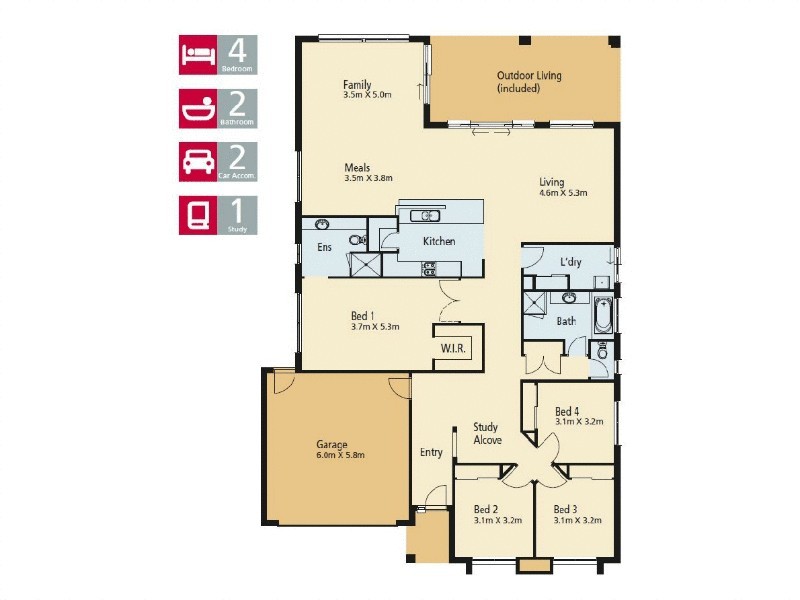 31 Greygum Place, Anstead QLD 4070 Floorplan