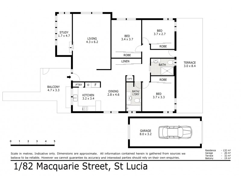 1/82 Macquarie Street, St Lucia QLD 4067 Floorplan