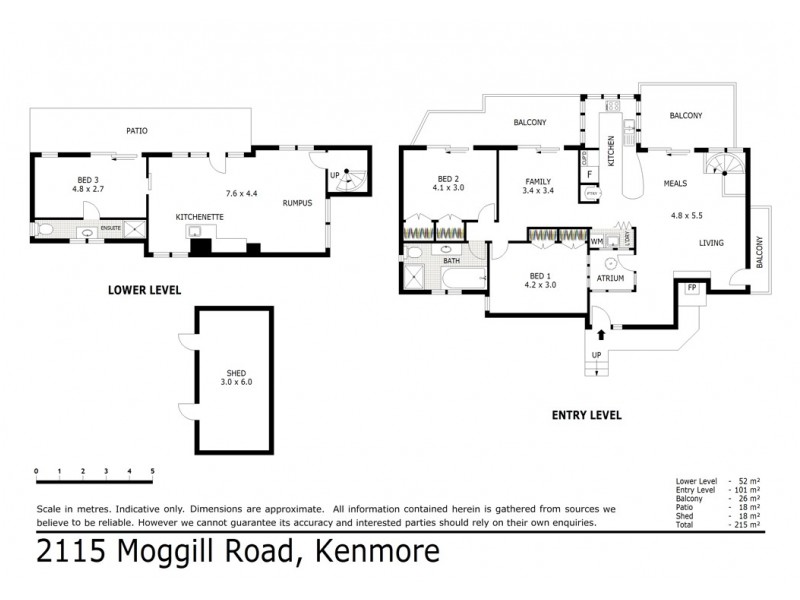 2115 Moggill Rd, Kenmore QLD 4069 Floorplan