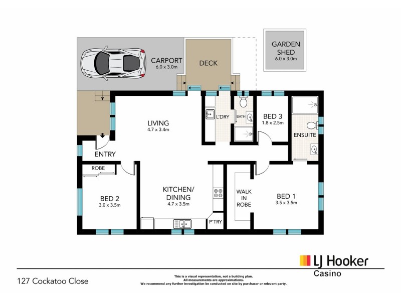 127 Cockatoo Close/69 Light Street, Casino NSW 2470 Floorplan
