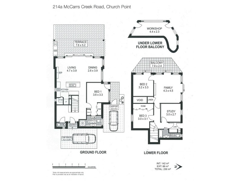 214a McCarrs Creek Road, Church Point NSW 2105 Floorplan