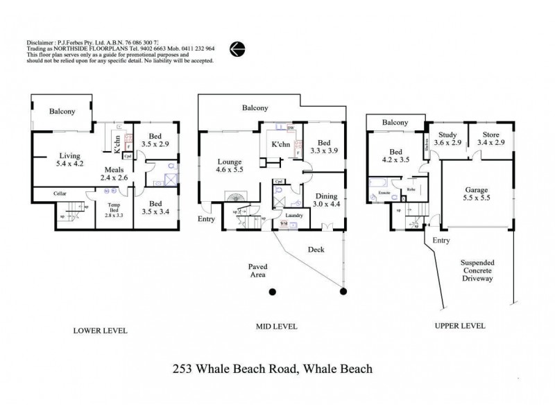253 Whale Beach Road, Whale Beach NSW 2107 Floorplan