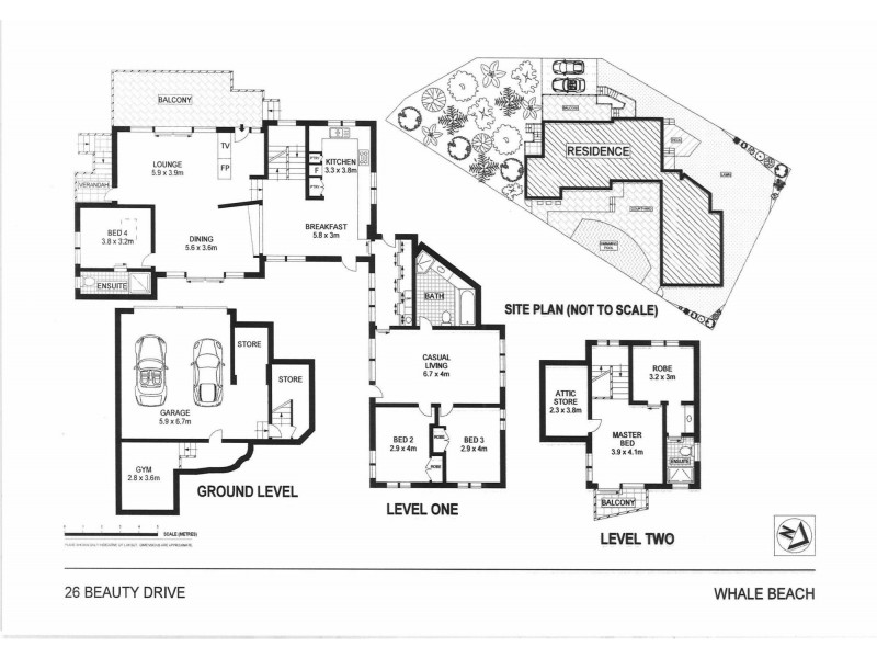 26 Beauty Drive, Whale Beach NSW 2107 Floorplan