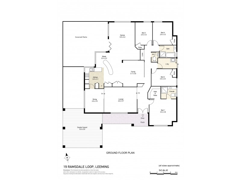 19 Ramsdale Loop, Leeming WA 6149 Floorplan