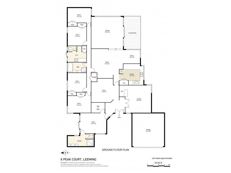 6 Peak Court, Leeming WA 6149 Floorplan