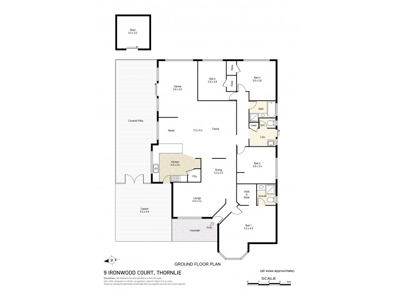 9 Ironwood Court, Thornlie WA 6108 Floorplan