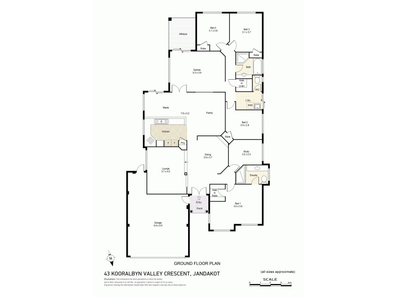 43 Kooralbyn Valley Crescent, Jandakot WA 6164 Floorplan