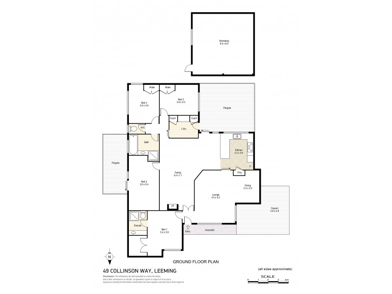49 Collinson Way, Leeming WA 6149 Floorplan