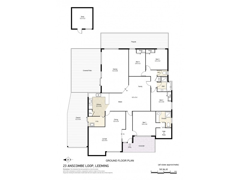 23 Anscombe Loop, Leeming WA 6149 Floorplan