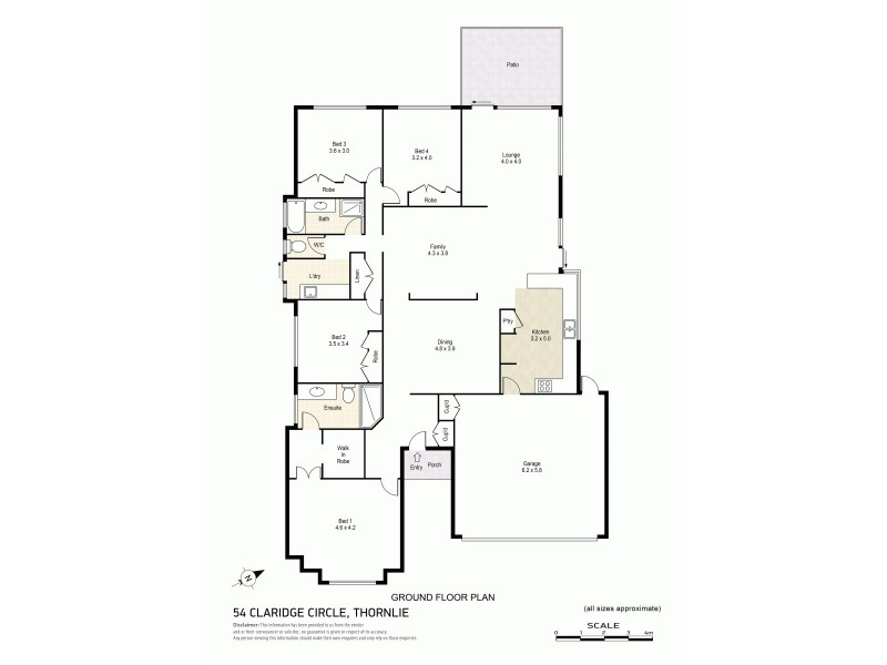 54 Claridge Circle, Thornlie WA 6108 Floorplan
