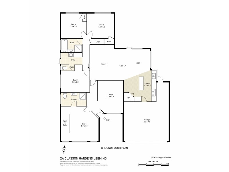 2A Classon Gardens, Leeming WA 6149 Floorplan