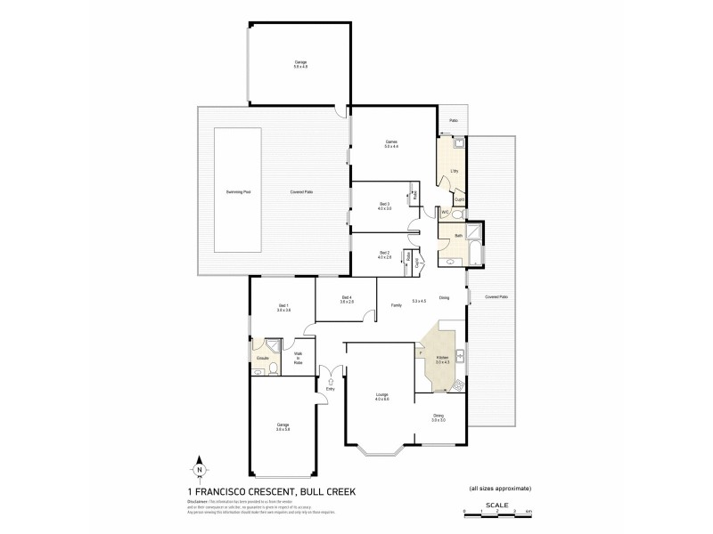 1 Francisco Crescent, Bull Creek WA 6149 Floorplan