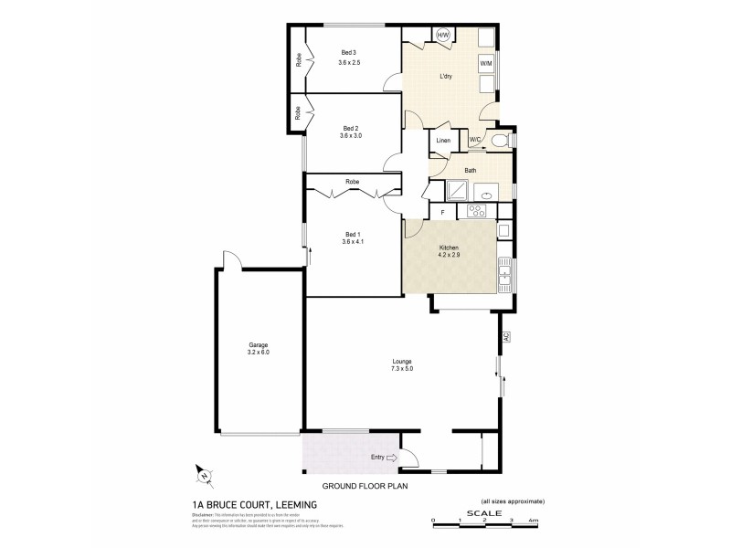 1A Bruce Court, Leeming WA 6149 Floorplan