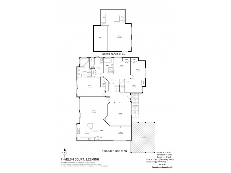 7 Welsh Court, Leeming WA 6149 Floorplan