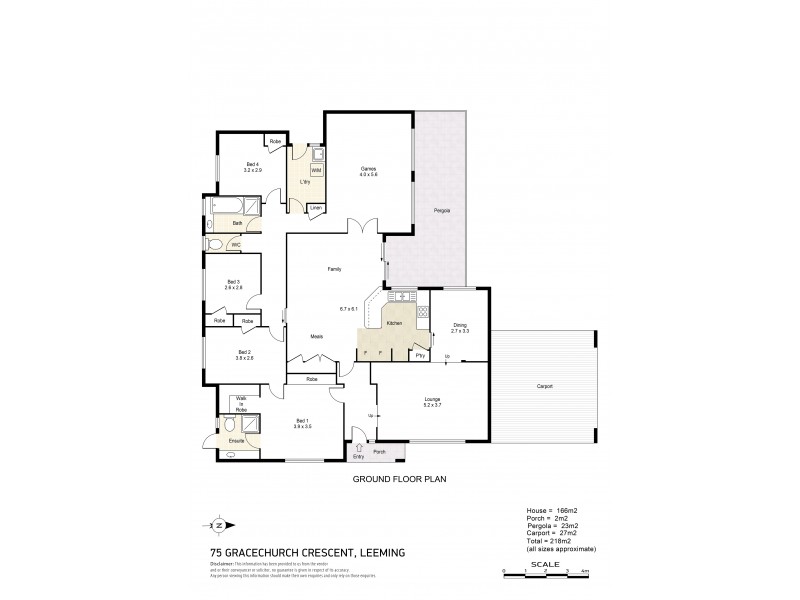 75 Gracechurch Crescent, Leeming WA 6149 Floorplan