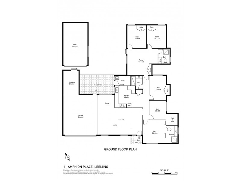 11 Amphion Place, Leeming WA 6149 Floorplan