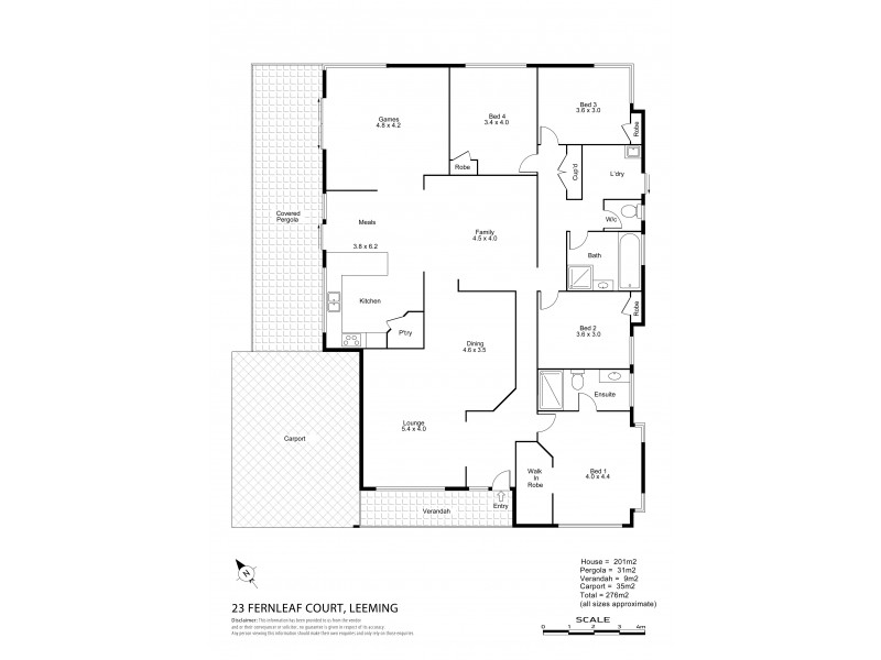 23 Fern Leaf Court, Leeming WA 6149 Floorplan