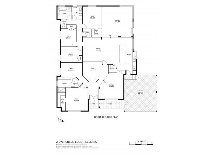 2 Evergreen Court, Leeming WA 6149 Floorplan