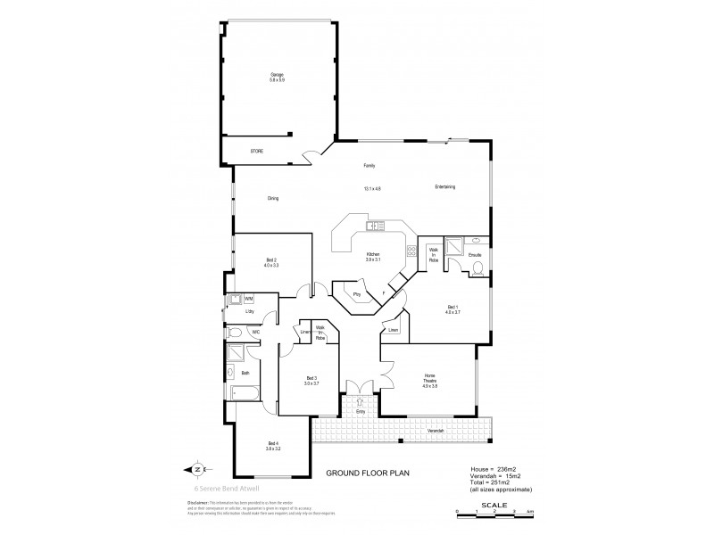 6 Serene Bend, Atwell WA 6164 Floorplan