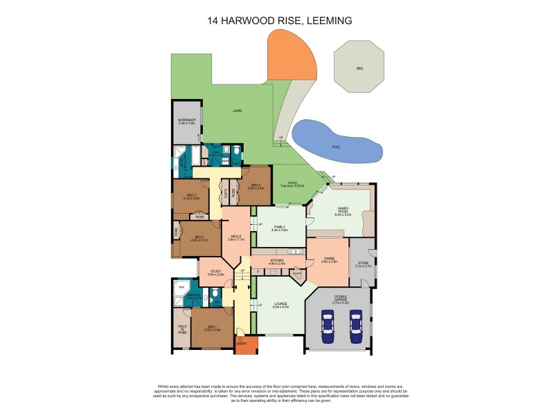 14 Harwood Rise, Leeming WA 6149 Floorplan