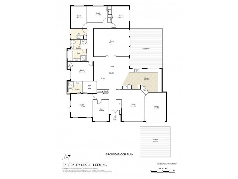 27 Beckley Circle, Leeming WA 6149 Floorplan