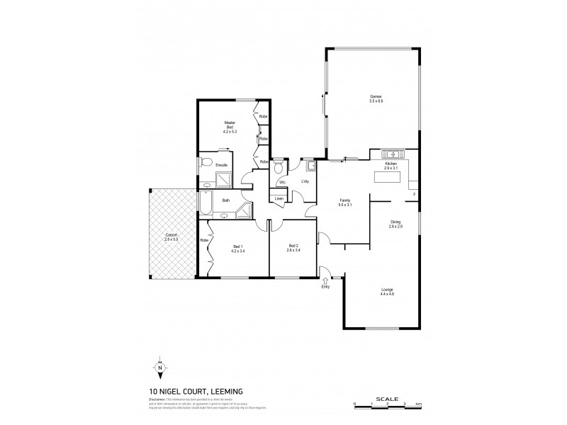 10 Nigel Court, Leeming WA 6149 Floorplan
