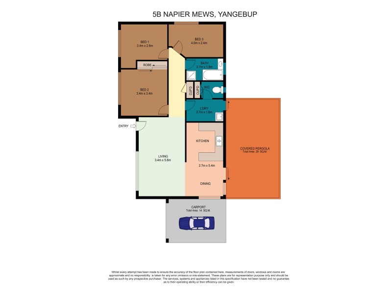 5B Napier Mews, Yangebup WA 6164 Floorplan