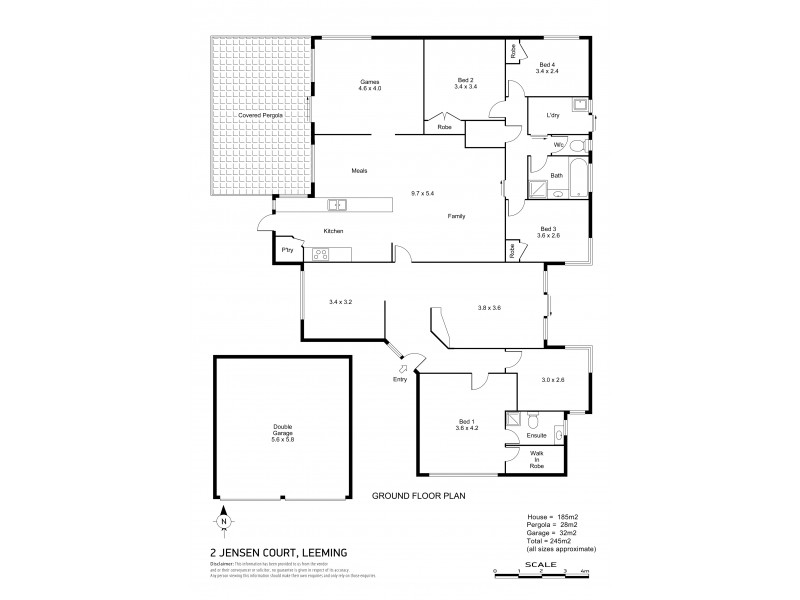 4 Jensen Court, Leeming WA 6149 Floorplan