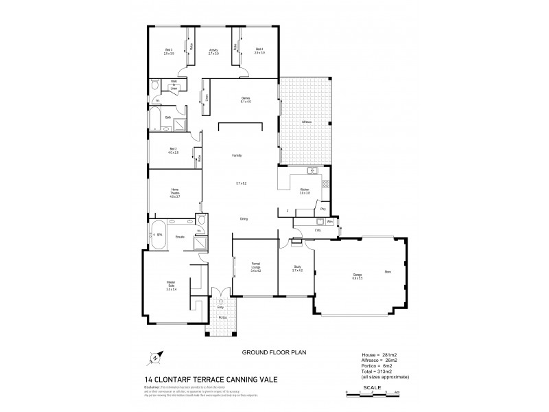 14 Clontarf Terrace, Canning Vale WA 6155 Floorplan