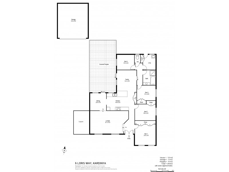 6 Loris Way, Kardinya WA 6163 Floorplan