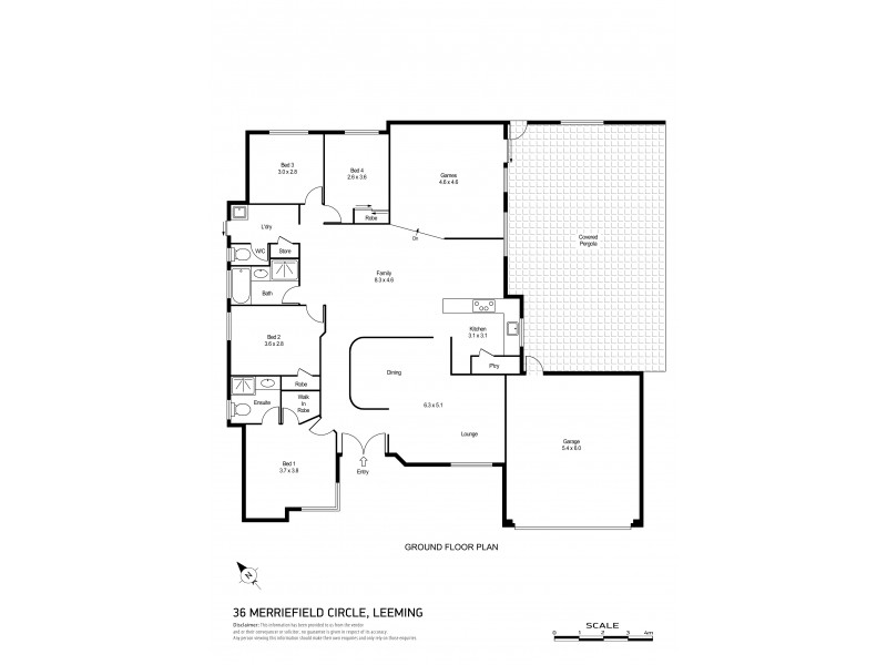 36 Merrifield Circle, Leeming WA 6149 Floorplan